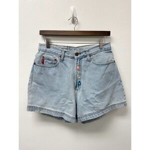 Vintage‎ l.e.i. High Rise Embroidered Jean Shorts Size 13